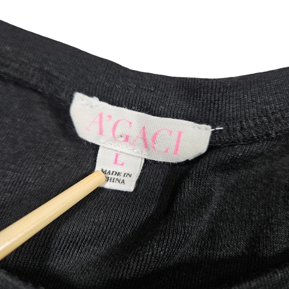 Agaci Long Sleeved Striped Shirt, Size Large, Black/White Stripes - Picture 5 of 10